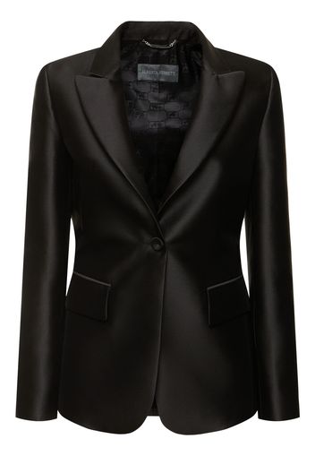 Tailored Satin Single Breast Jacket