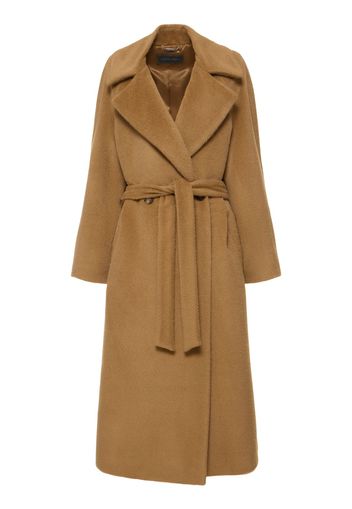 Belted Alpaca & Wool Long Coat