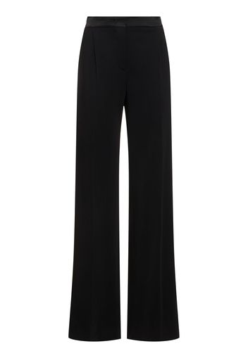 Flared Stretch Viscose Cady Pants