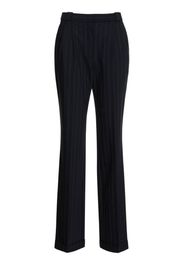 Pinstriped Wool High Rise Pants