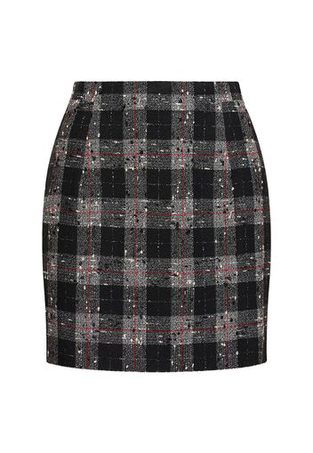 Checked Lurex Bouclé Mini Skirt