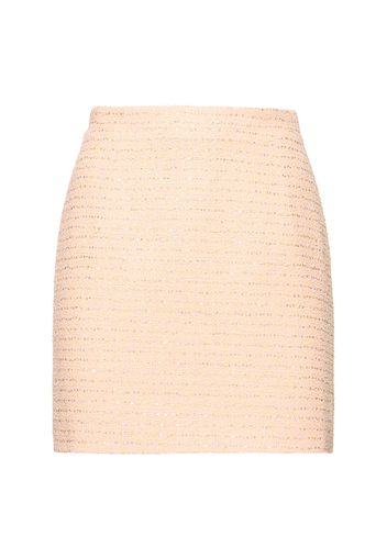 Sequined Tweed Mini Skirt