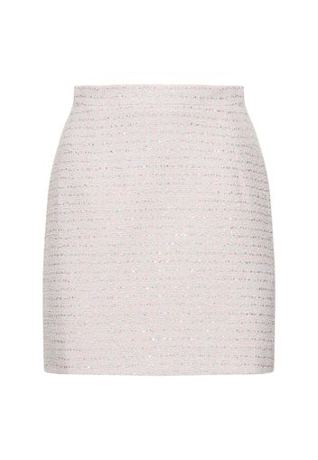 Sequined Tweed Mini Skirt