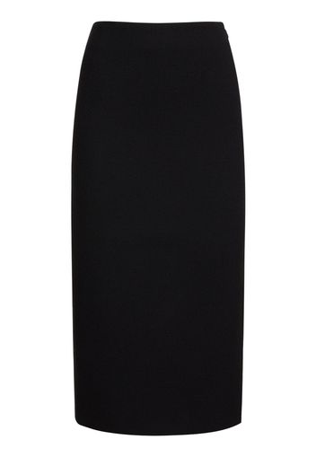 High Waist Tweed Bouclé Midi Skirt