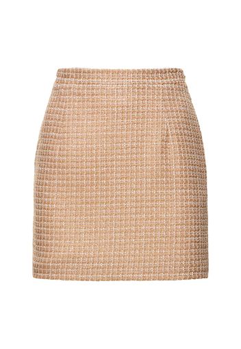 Sequined Tweed Mini Skirt