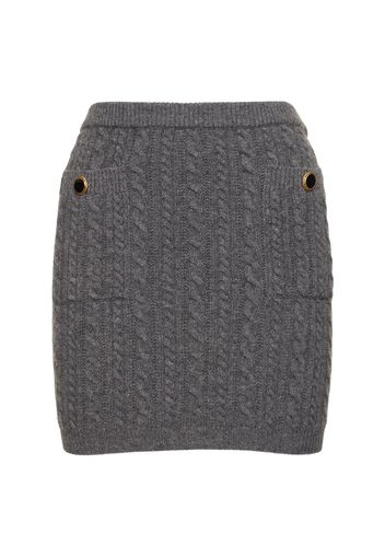 Wool Knit Mini Skirt