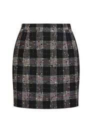 Checked Lurex Bouclé Mini Skirt