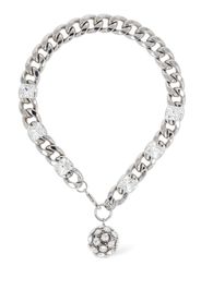 Chain Crystal Pendant Necklace