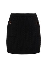 Wool Knit Mini Skirt