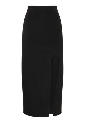 Jersey Midi Skirt W/ Side Slit