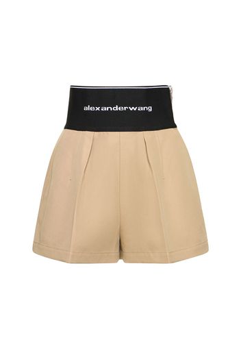 Tailored Cotton & Nylon Shorts