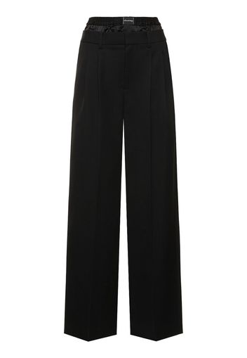 Low Rise Tailored Wool Pants