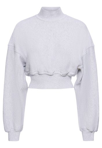 Cropped Cotton Turtleneck Sweater