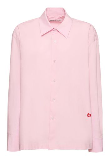 Button Up Cotton Shirt W/ Logo