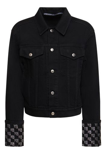 Embellished Cotton Straight Jacket