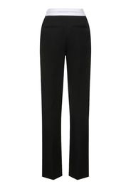 High Waist Pleated Wool Pants