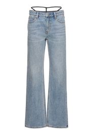 Mid Rise Relaxed Cotton Denim Jeans