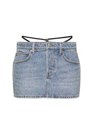 Cotton Denim Mini Skirt