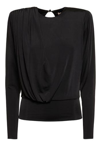 Draped Viscose Jersey L/s Top