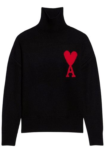 Logo Wool Turtleneck Sweater