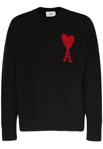 Logo Wool Knit Crewneck Sweater