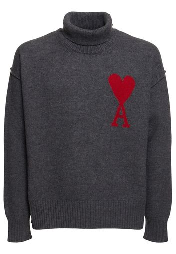 Logo Wool Turtleneck Sweater