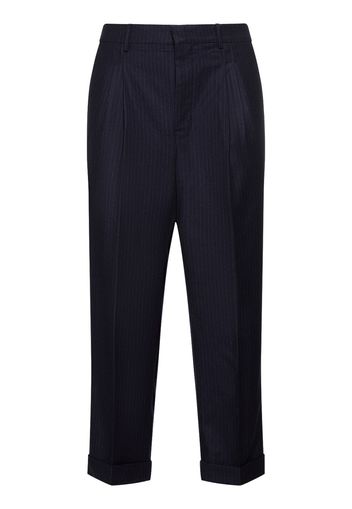 Pinstriped Cropped Pants