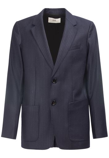 Pinstriped Single Breast Jacket