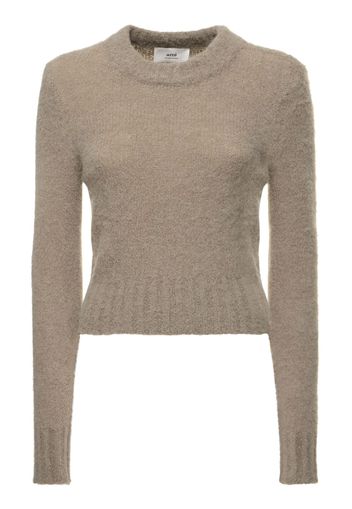 Brushed Alpaca Blend Crewneck Sweater