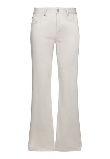 Compact Cotton Straight Pants