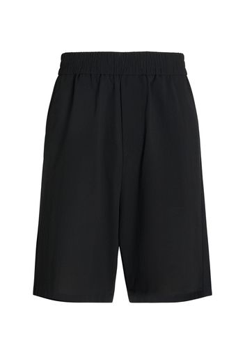 Cotton Crepe Bermuda Shorts