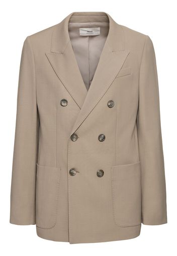 Double Breast Wool Twill Jacket