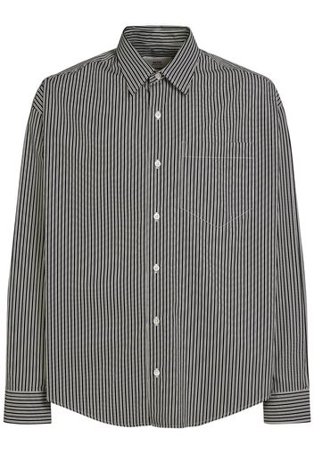 Striped Cotton Boxy Fit Shirt