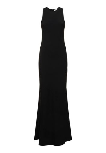 Viscose Blend Sleeveless Long Dress