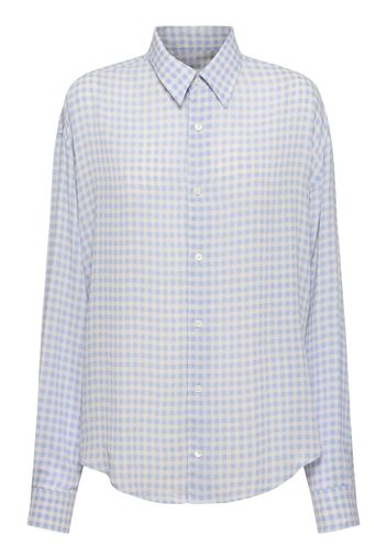 Checked Viscose Boxy Shirt