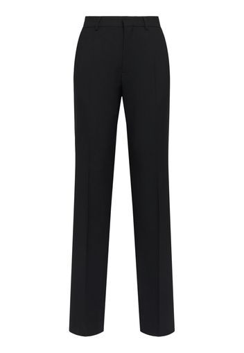 Straight Fit Wool Gabardine Pants