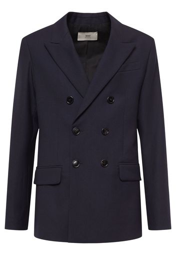 Double Breasted Wool Gabardine Blazer