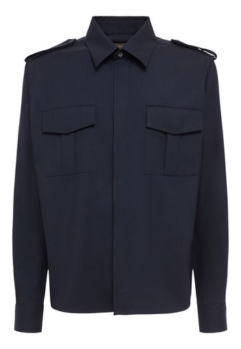 Wool Canvas Military Shirt