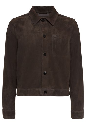 Buttoned Leather Overshirt