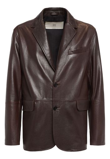 Single Breasted Leather Blazer