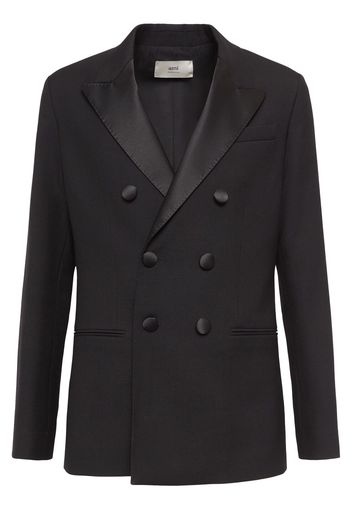 Double Breasted Wool Tuxedo Jacket