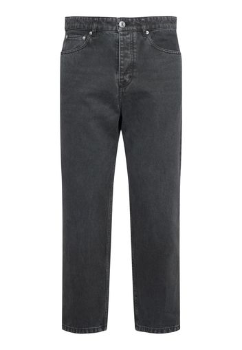 Tapered Cotton Denim Jeans