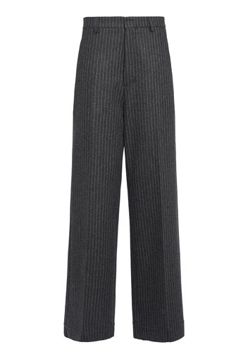 High Rise Wool Wide Pants