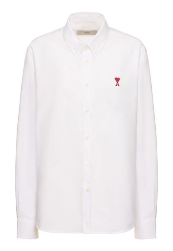 Cotton Poplin Logo Shirt
