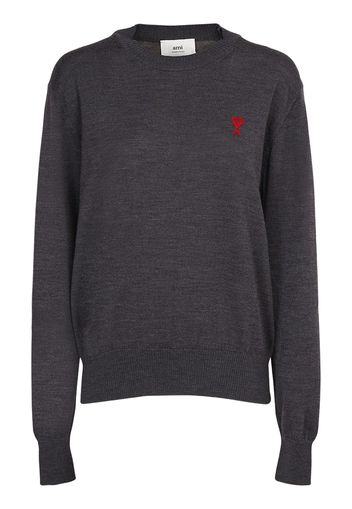 Red Adc Wool Crewneck Sweater