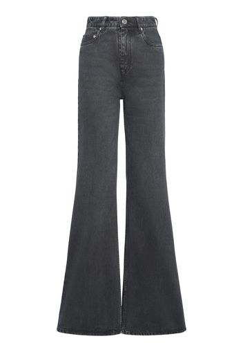 High Rise Wide Cotton Jeans