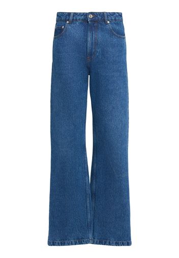 High Rise Cotton Wide Jeans