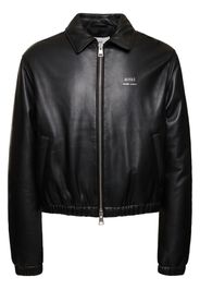 Padded Leather Zip Jacket