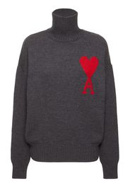 Logo Felted Wool Turtleneck Sweater