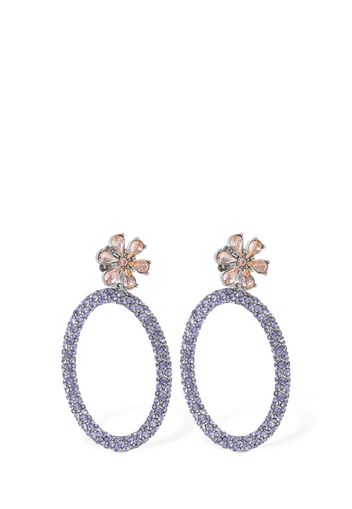 Daisy Crystal Hoop Earrings